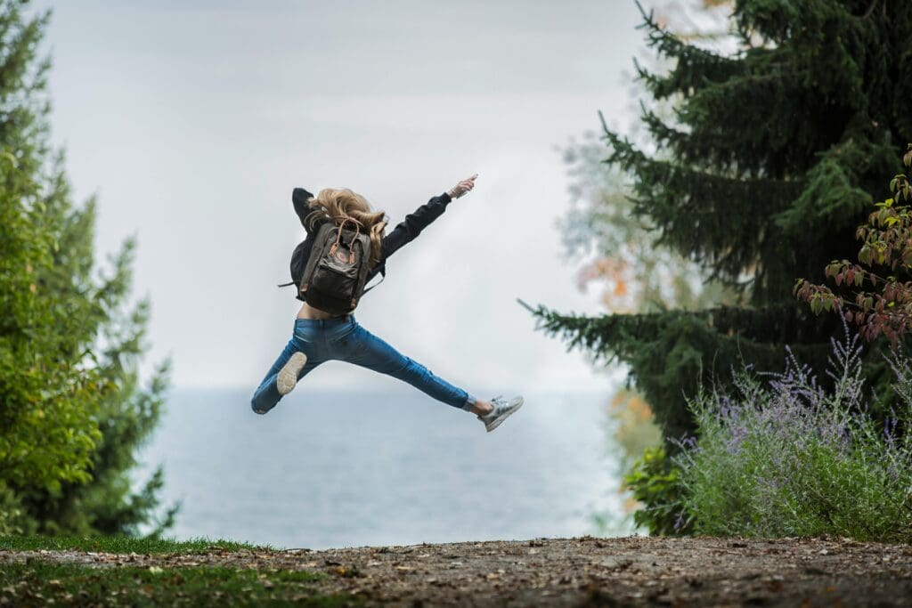 Active person outdoors representing cardiovascular health and vitality